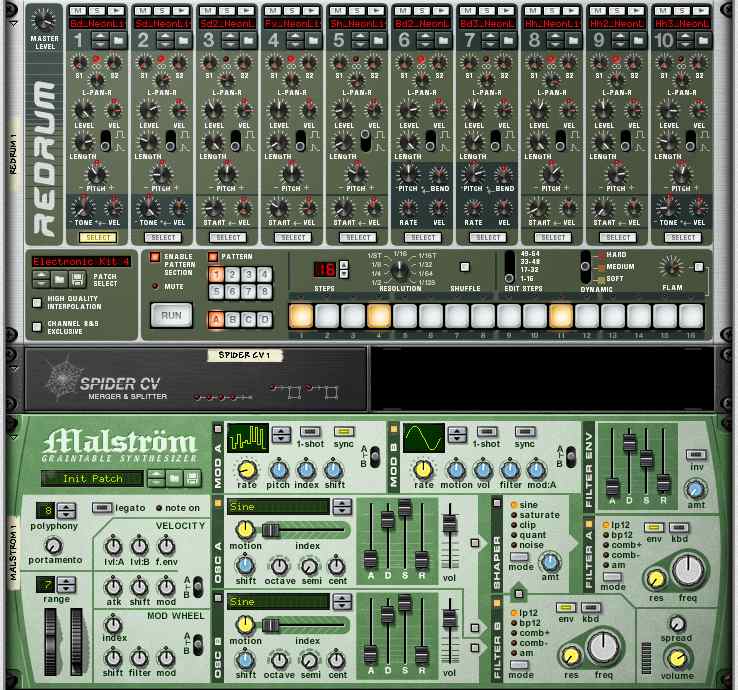 Propellerheads Reason 3 und Reason Drum Kits 2.0